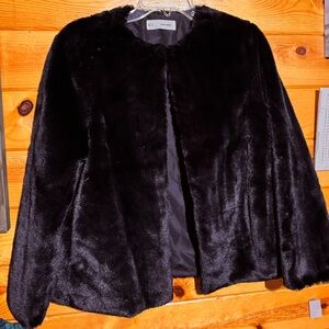 SFERA  Black Faux Fur Teddy Jacket